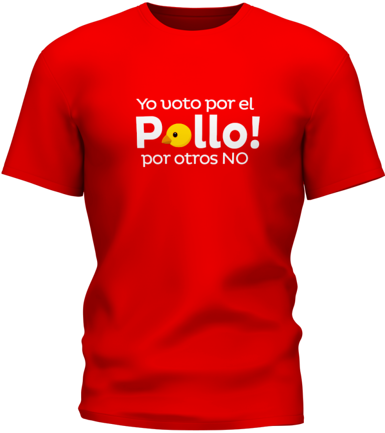 Camiseta "Yo Voto por el Pollo"